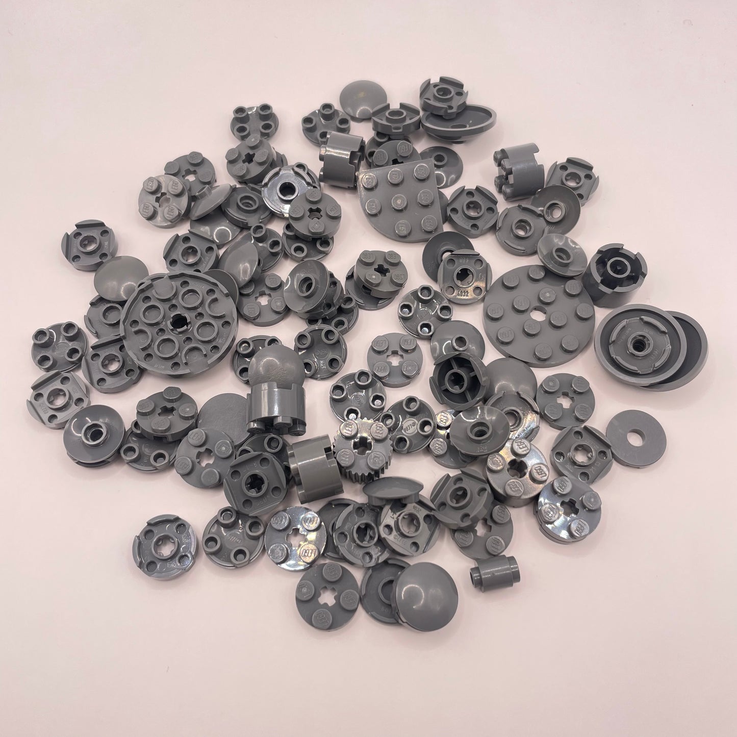 LEGO Round, Dark Bluish Grey, Approx. 45g