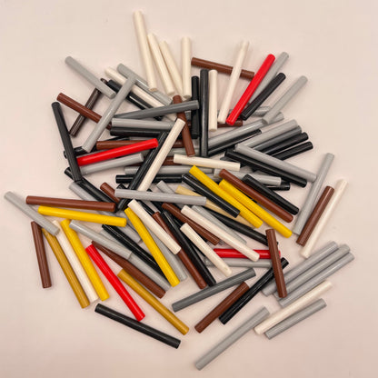LEGO Mixed 3L / 4L Bars / Poles, 100 Pieces
