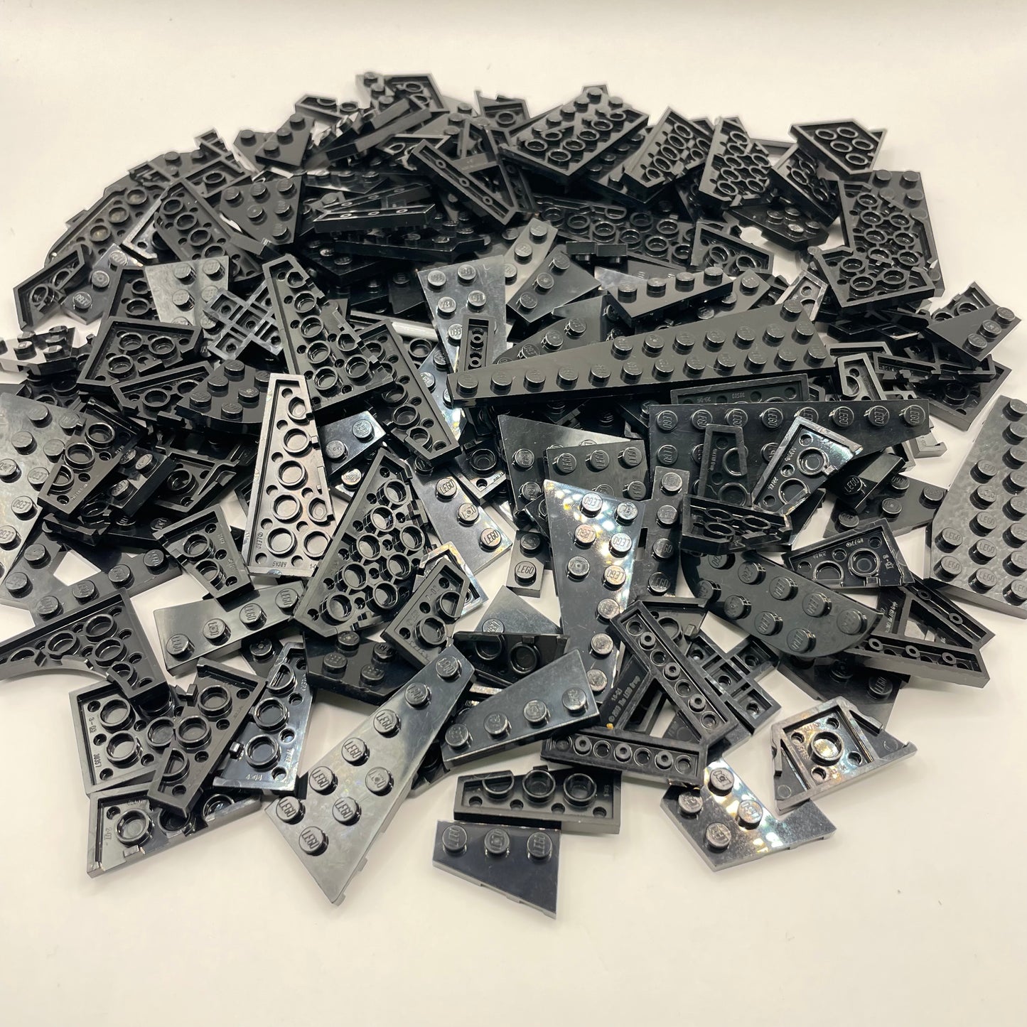 LEGO Plates, Wings and Circles, Black, Approx. 200g