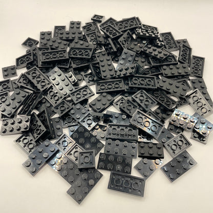LEGO Short Plates, 2x Wide, Black, Approx. 130g