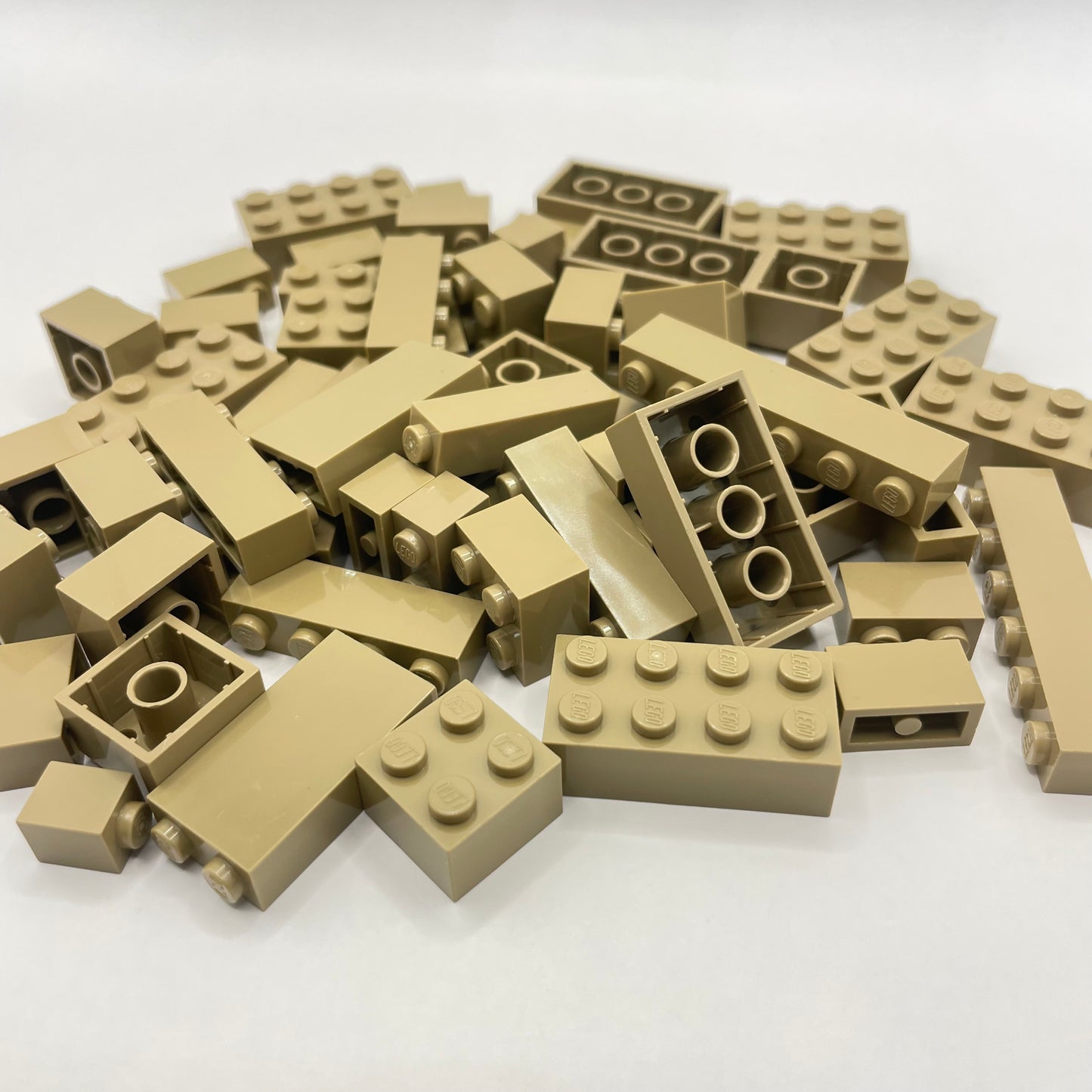 LEGO Bricks, Dark Tan, Approx. 75g