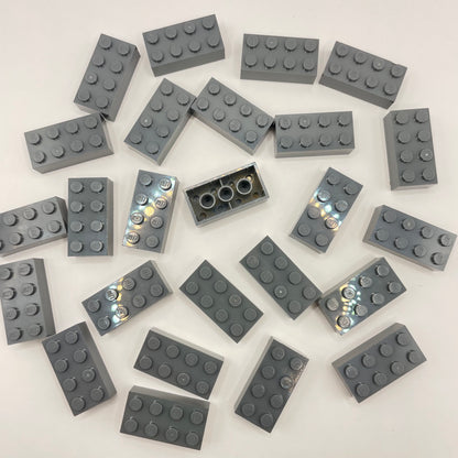 LEGO 2 x 4 Bricks, Dark Bluish Grey, 25 Pieces
