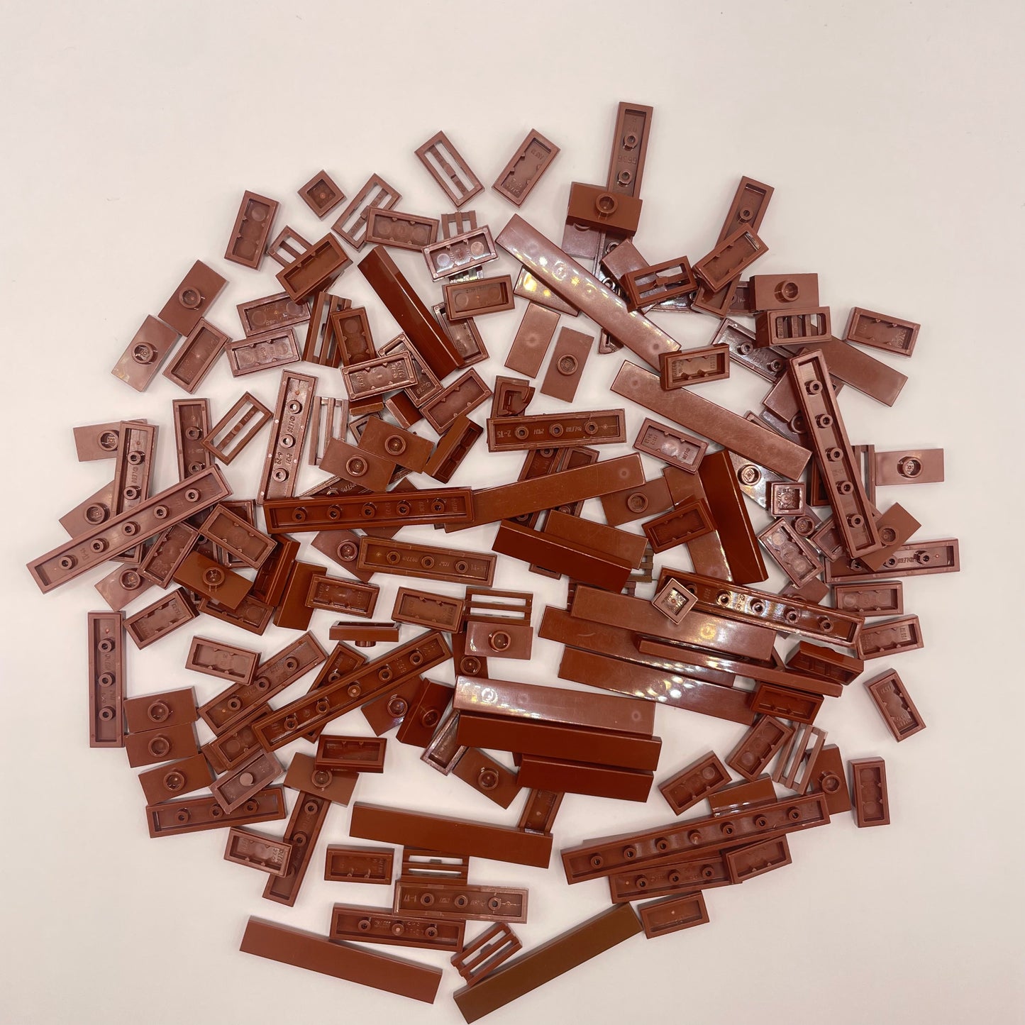 LEGO Tiles, 1x Wide, Long, Reddish Brown, Approx. 60g