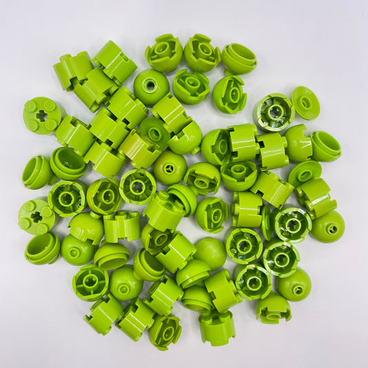 LEGO Round Pieces, Lime, Approx. 60g