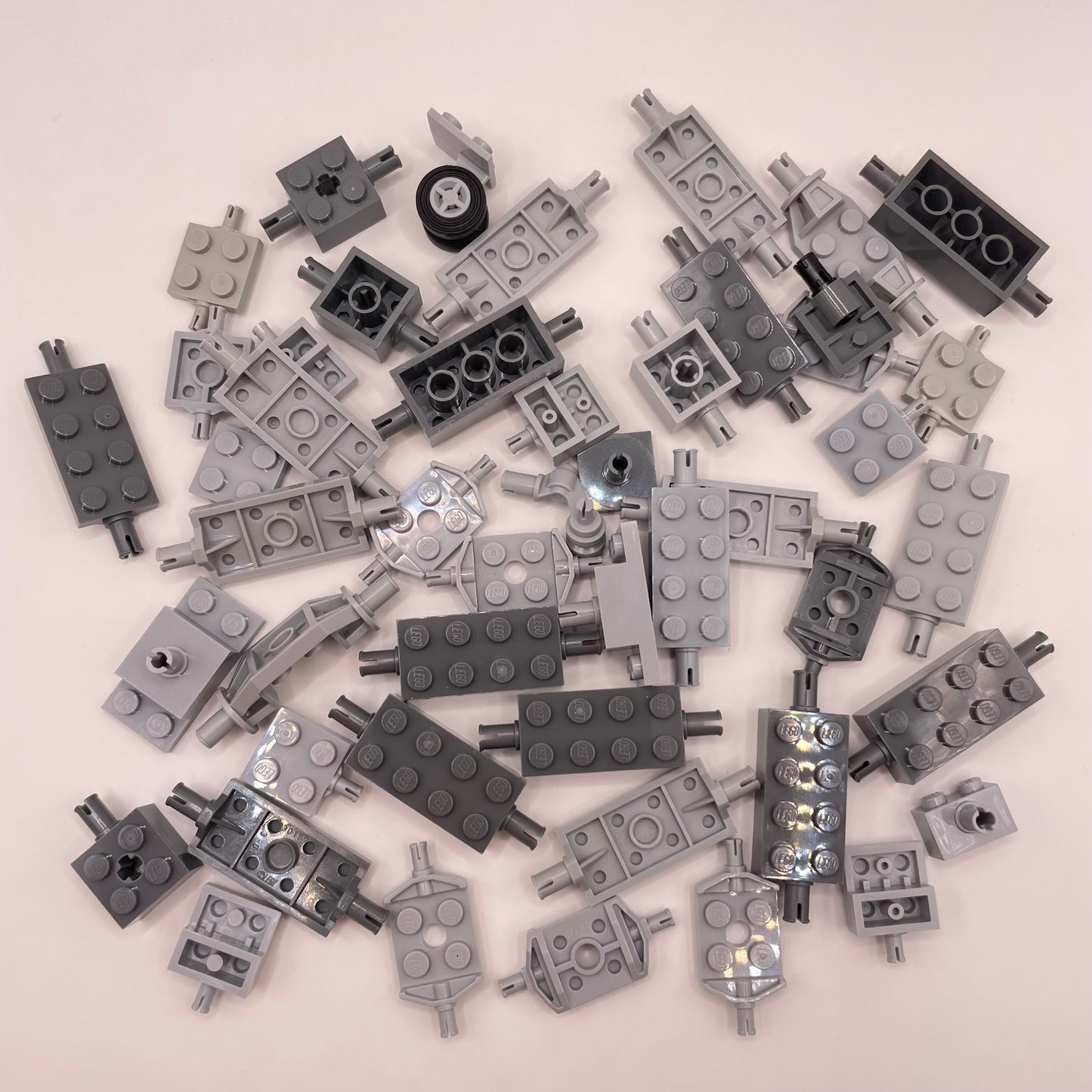 LEGO Axles, Wheel Hubs, Mixed Grey, Approx. 70g