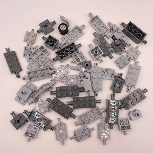 LEGO Axles, Wheel Hubs, Mixed Grey, Approx. 70g