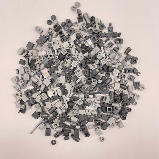 LEGO Greebling, Mixed Grey, Approx. 90g