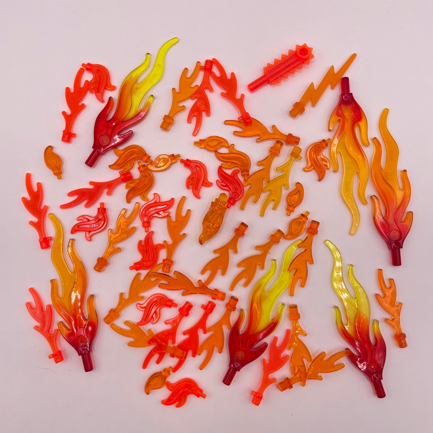 LEGO Trans-Mixed Colours Flames,  50 Pieces