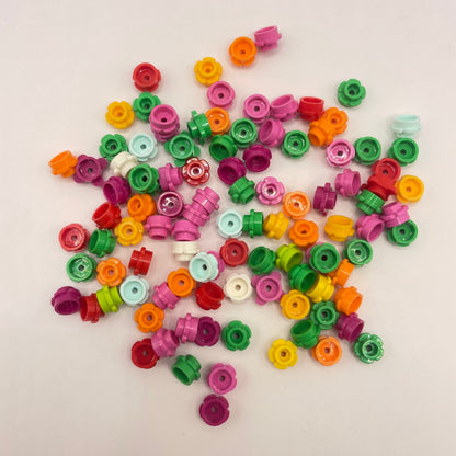 LEGO 1x1 Flowers, Mixed Colours, 100 Pieces, Plant