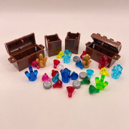 LEGO Treasure and Crystals with Chests, 33 Pieces