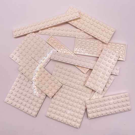 LEGO Medium Plates, White, Approx. 80g
