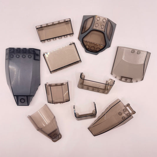 LEGO   Windscreens, Cockpits, Transparent, 10 Pieces