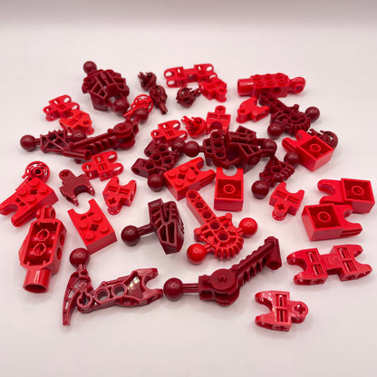 LEGO Bionicle, Connections, Mixed Red, Approx. 80g