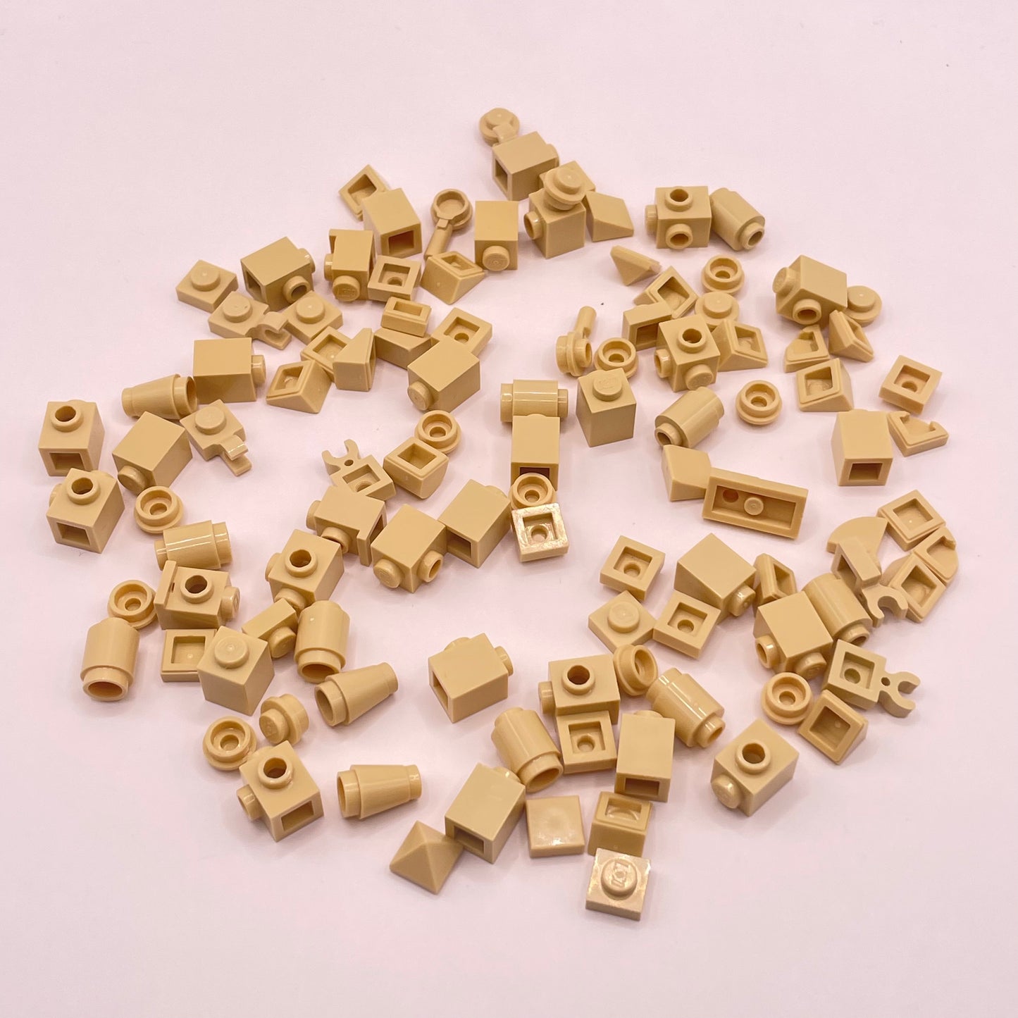 LEGO Greebling, Tan, 100 pieces