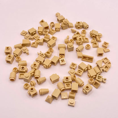 LEGO Greebling, Tan, 100 pieces