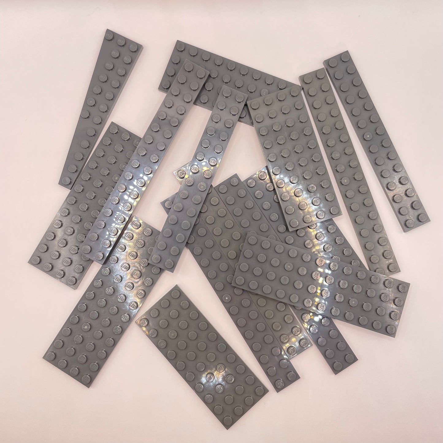 LEGO Medium Plates, Dark Bluish Grey, Approx. 75g