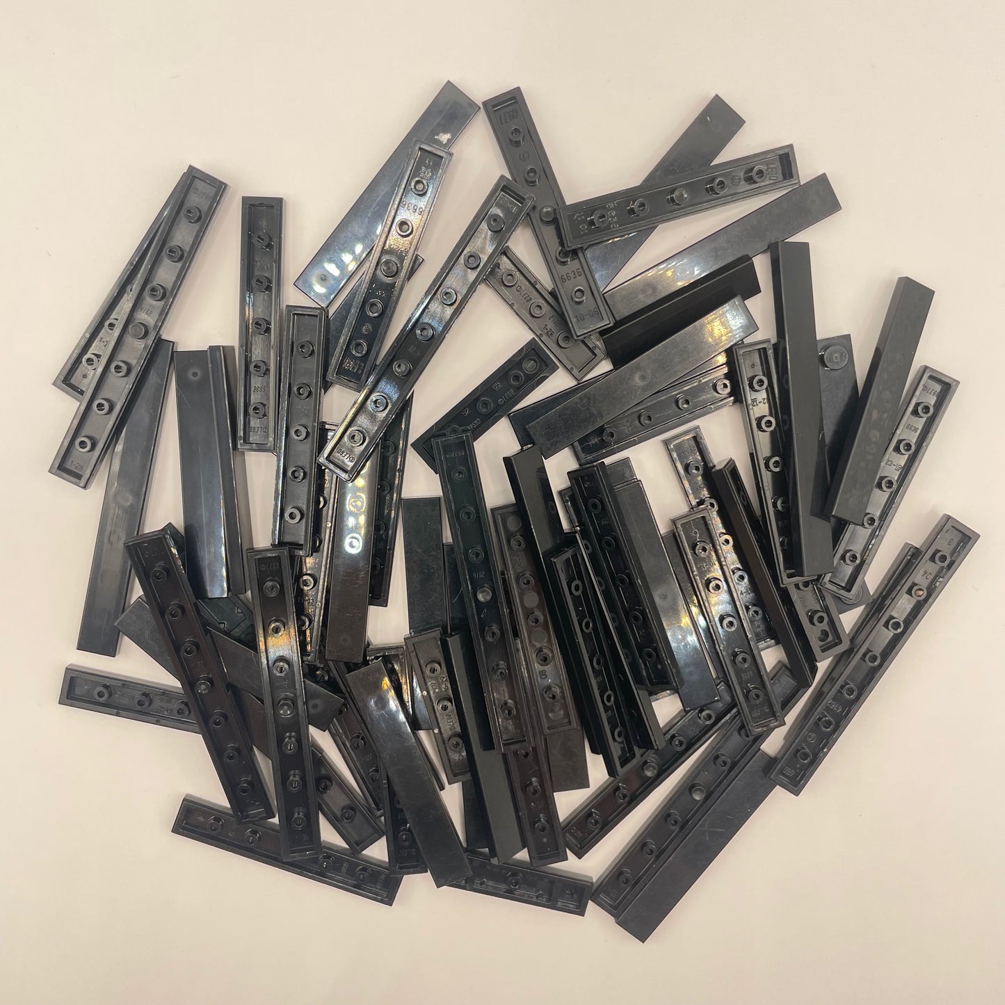 LEGO Tiles, 1x Wide, Long, Black, Approx. 50g