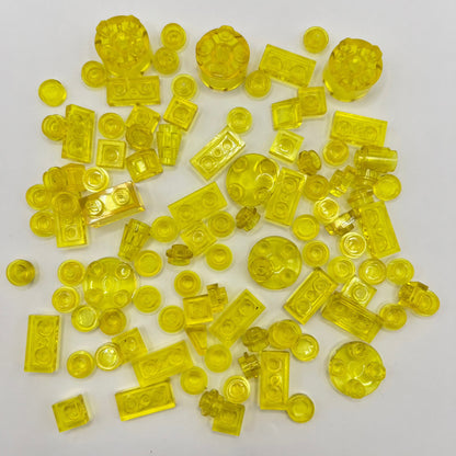 LEGO Transparent Yellow, Mixed Pieces, (100 Pieces)