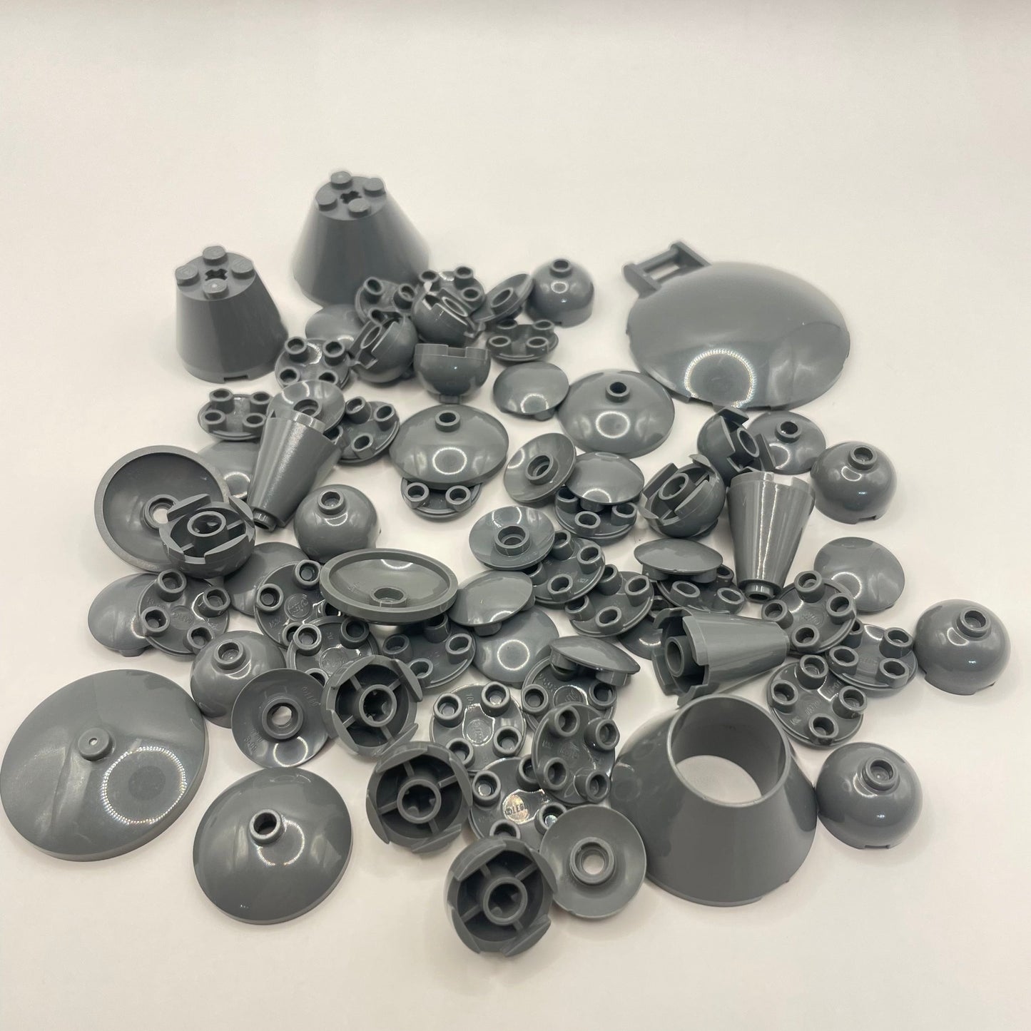 LEGO Round Slopes, Dark Bluish Grey, Approx. 45g