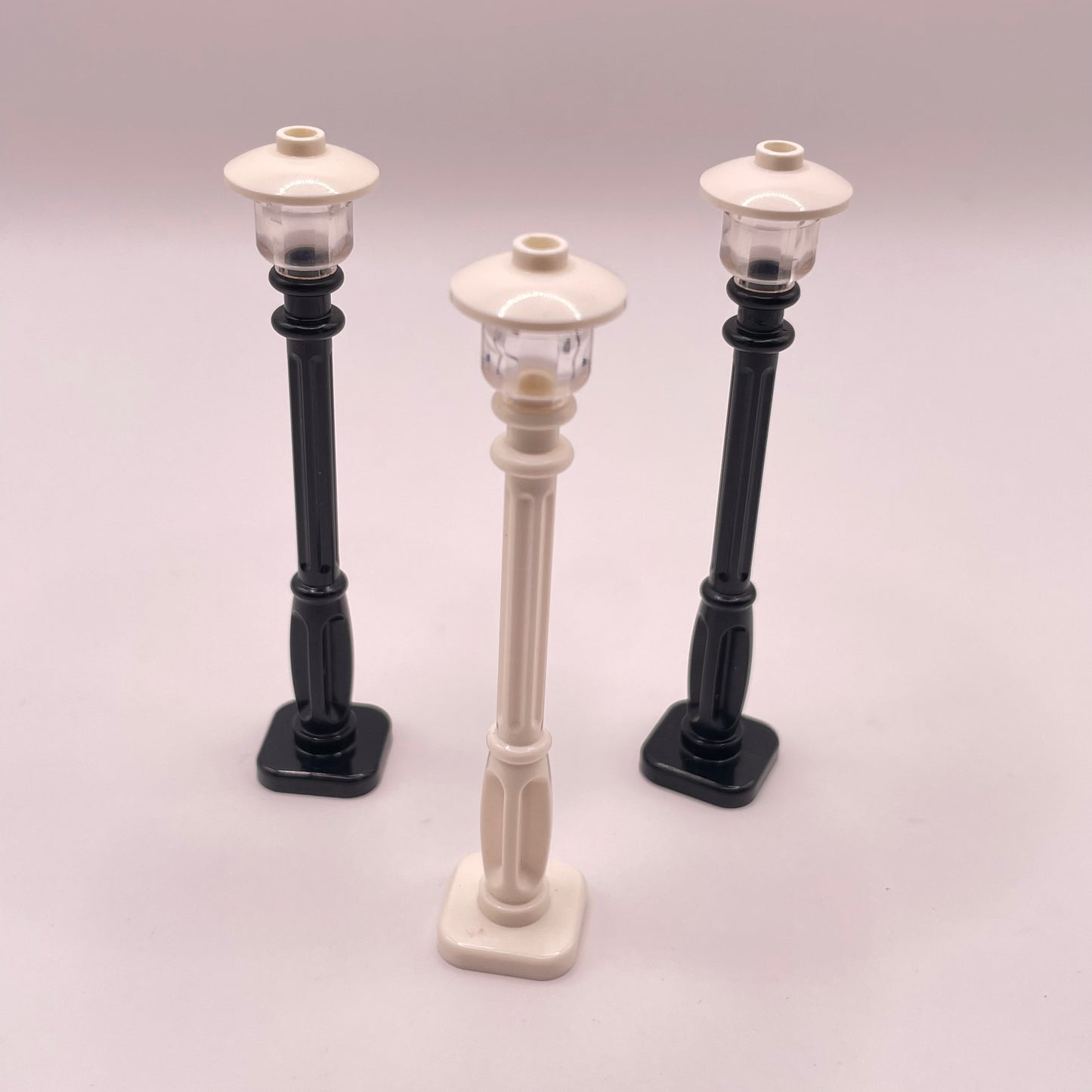 LEGO Lamp Posts, Winter Village, Building Pieces, Black and White, 3 Pieces