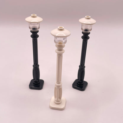 LEGO Lamp Posts, Winter Village, Building Pieces, Black and White, 3 Pieces