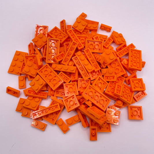 LEGO Small Plates, Orange, Approx. 75g