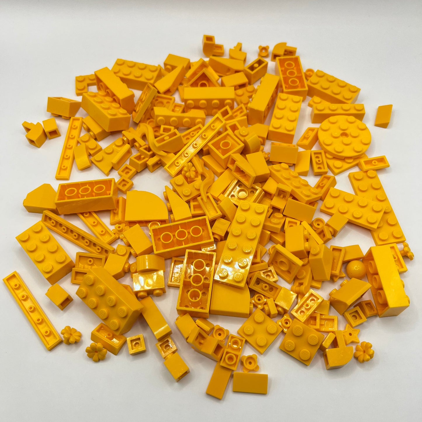 LEGO Bright Light Orange, Mixed Bricks, Approx. 110g