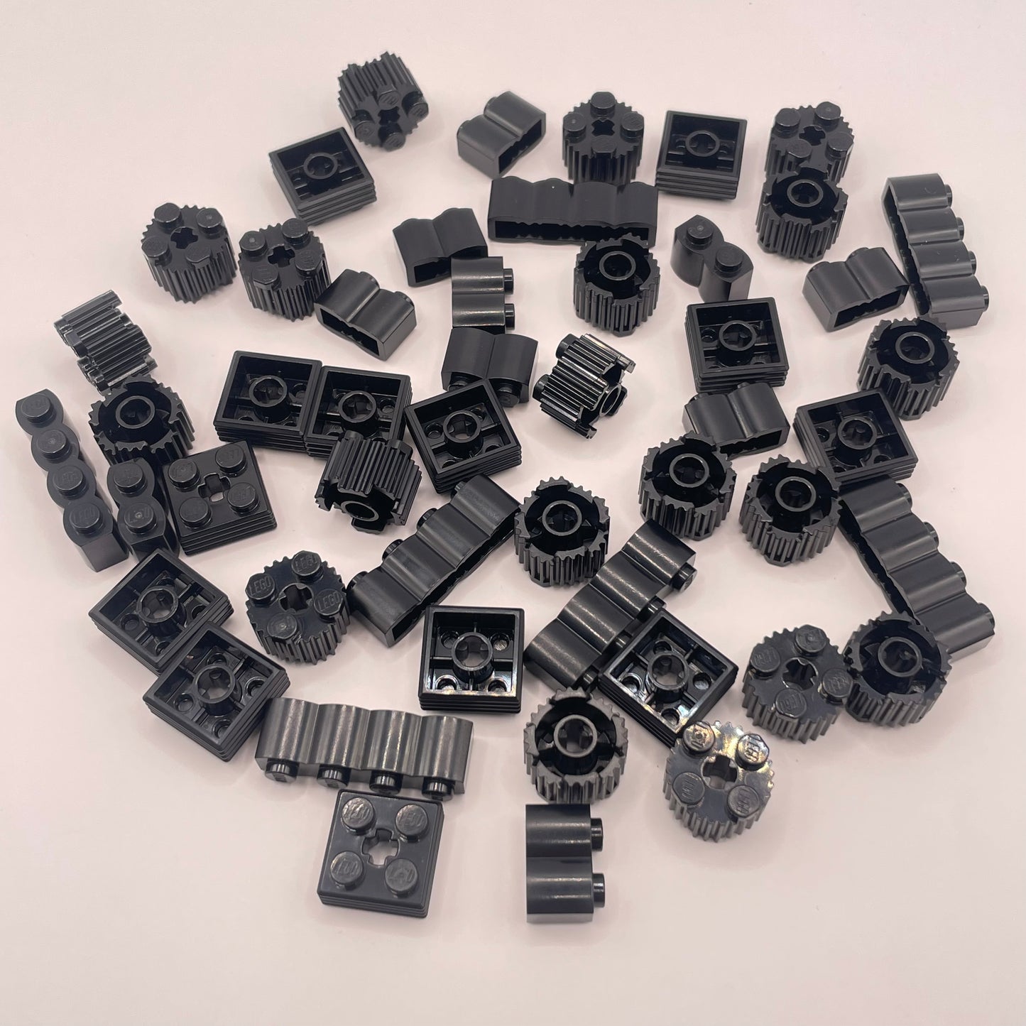 LEGO  Textured Bricks, Black, 50 Pieces