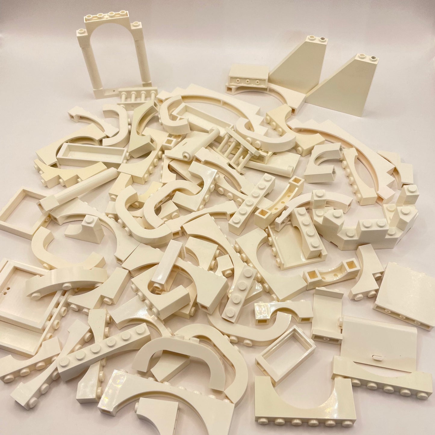 LEGO Building Pieces, White, Approx. 190g