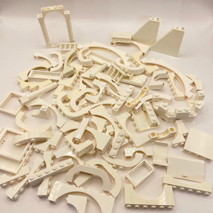 LEGO Building Pieces, White, Approx. 190g
