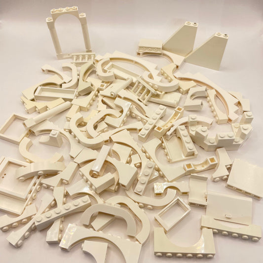 LEGO Building Pieces, White, Approx. 190g