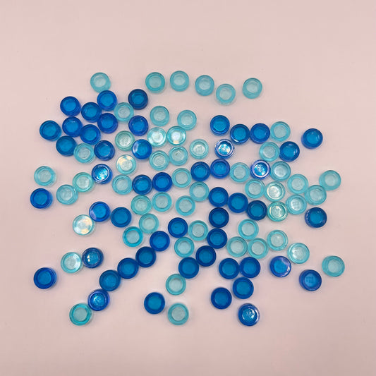LEGO Water Transparent Tiles, Light Blue, Dark Blue, (100 Pieces)