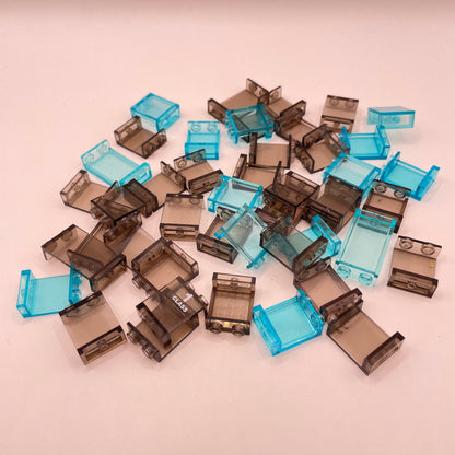 LEGO Short Panels, Transparent, Building, Approx. 45g