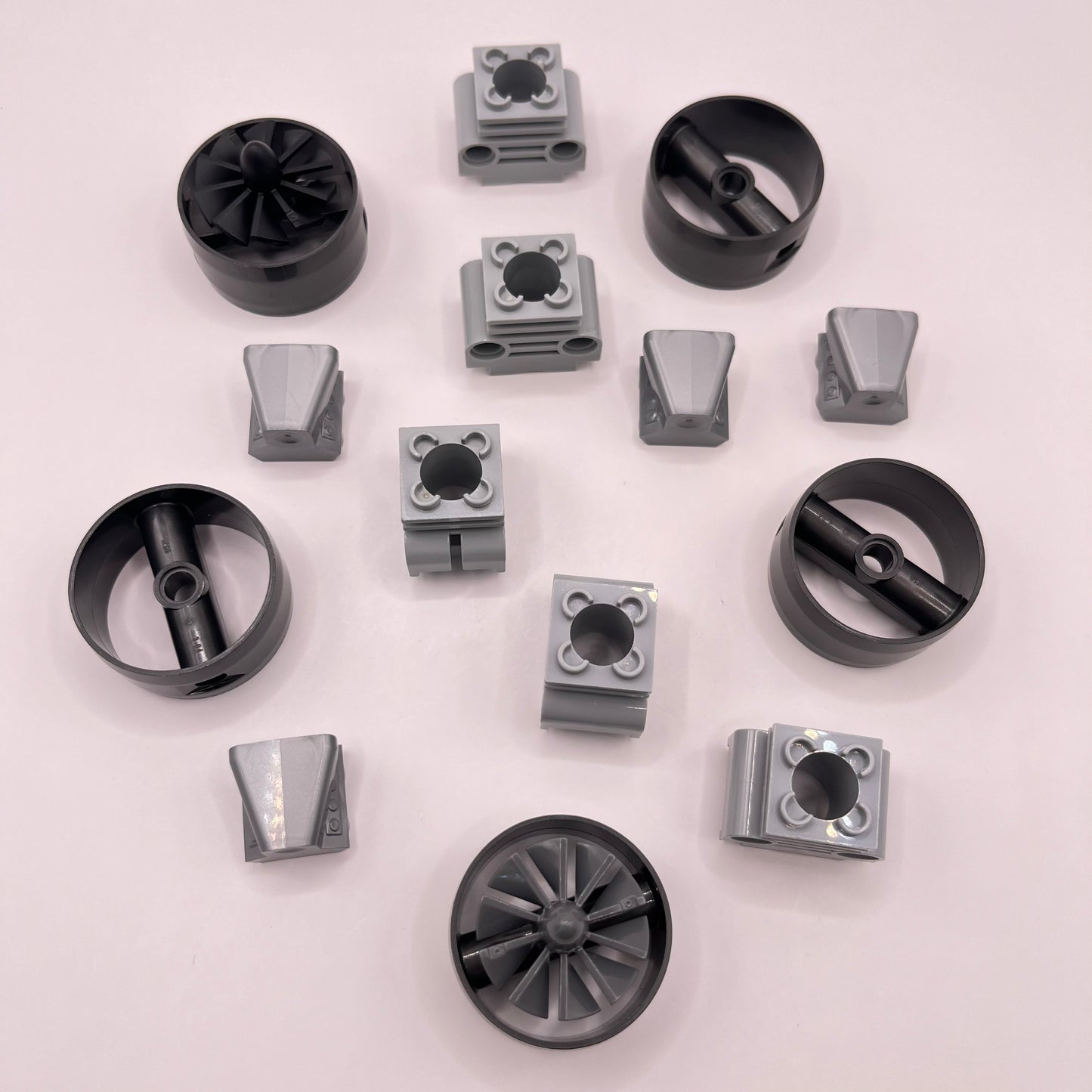 LEGO Engine Pieces, Mixed Greys, Approx. 35g