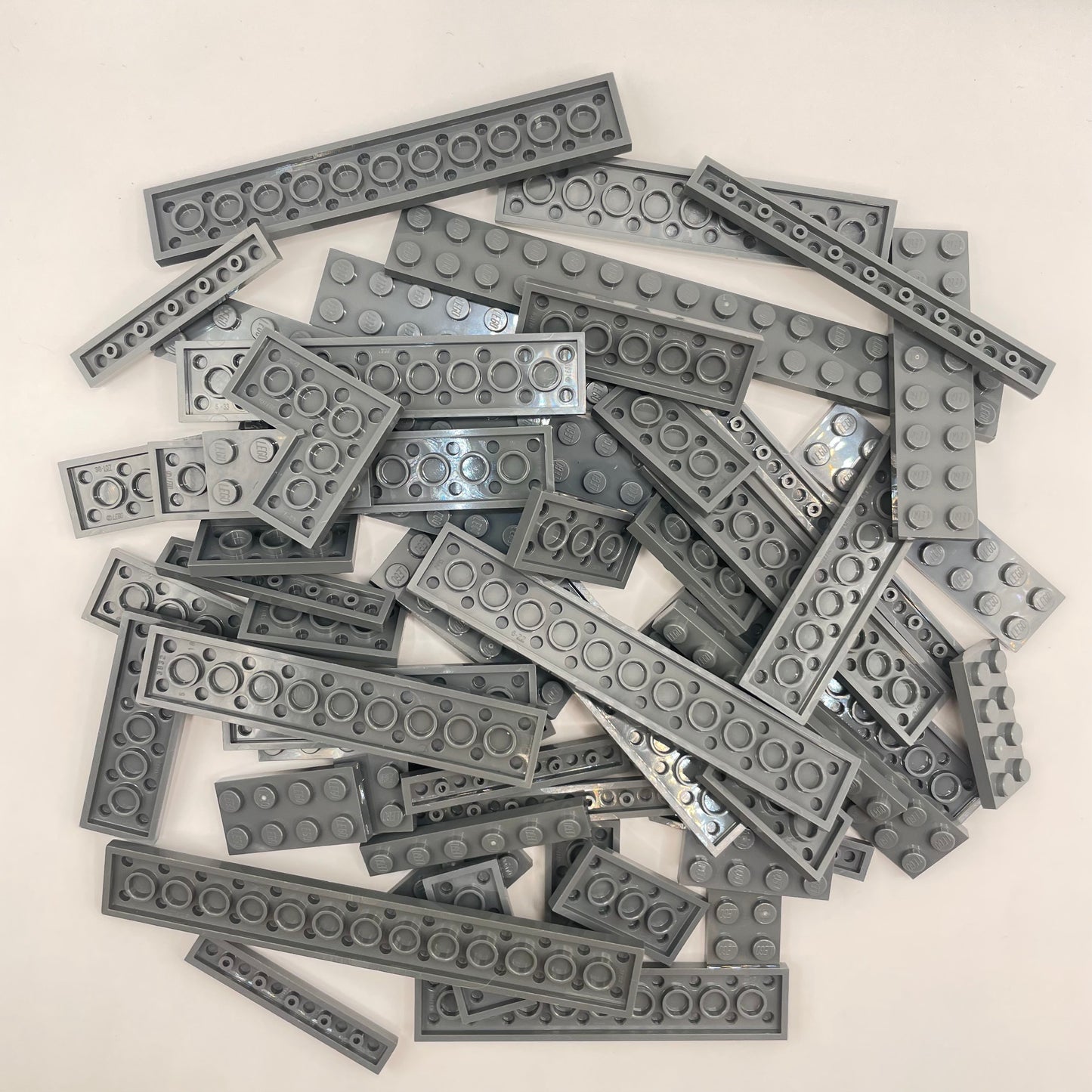 LEGO Mixed Plates,  Dark Bluish Grey, Approx. 100g