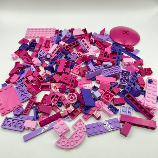 LEGO Pink and Purple, Mixed Bricks, Approx. 160g