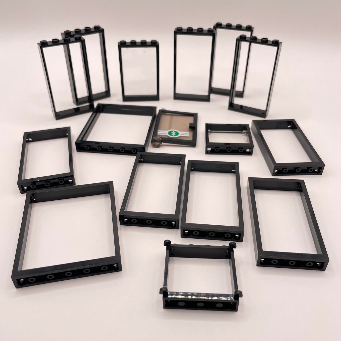 LEGO Doors and Window Frames, Building Pieces, Black, 16 Pieces