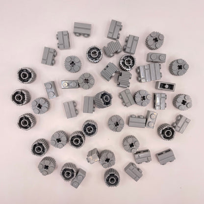 LEGO Textured Bricks, Building, Light Bluish Grey, 50 Pieces