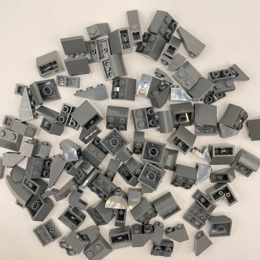 LEGO Slopes, Small, Dark Bluish Grey, Approx. 80g