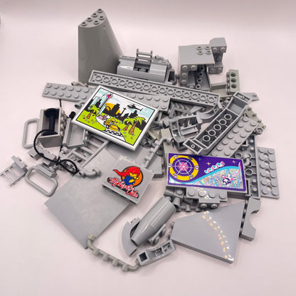 LEGO Vehicle Pieces, Light Bluish Grey, Approx. 140g