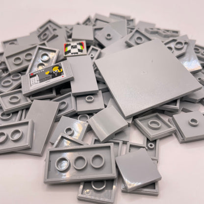 LEGO Tiles, 2x Wide, Light Bluish Grey, Approx. 75g