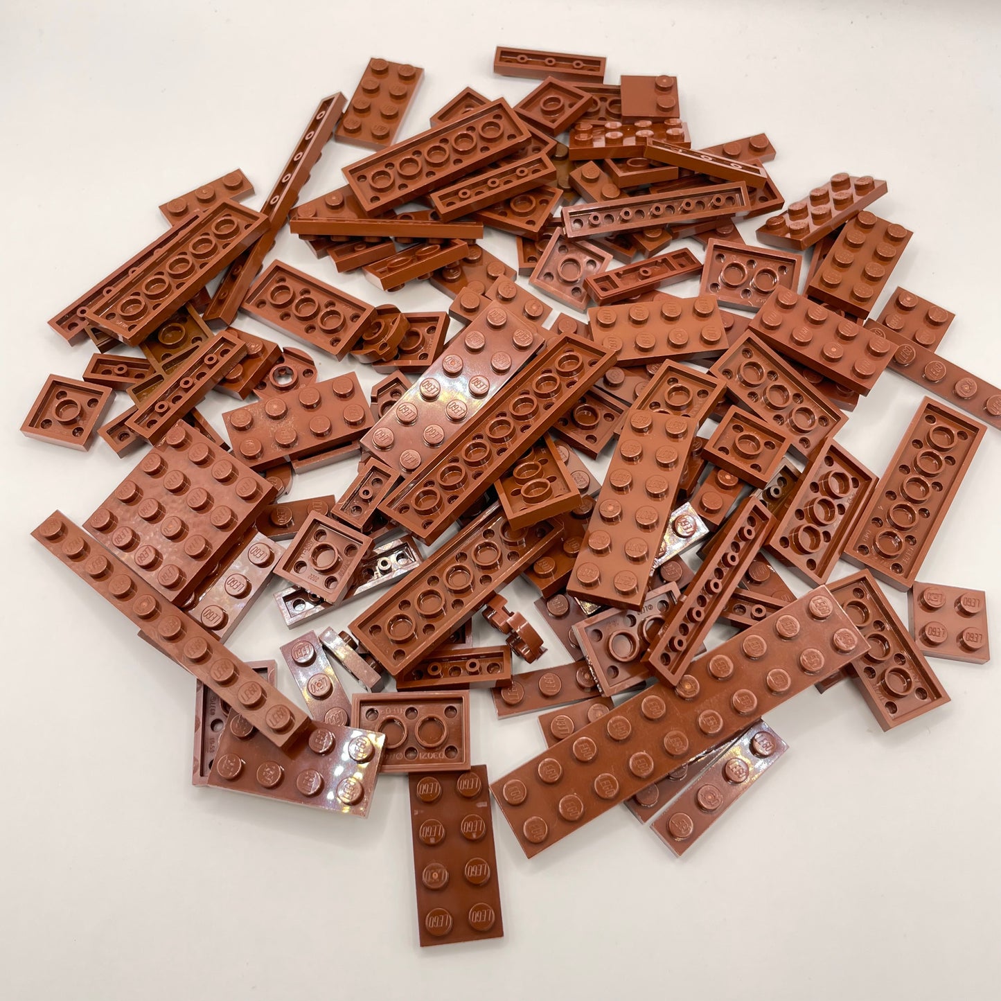 LEGO Mixed Plates,  Reddish Brown, Approx. 100g