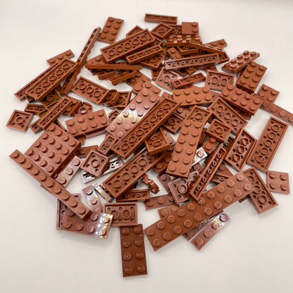 LEGO Mixed Plates,  Reddish Brown, Approx. 100g