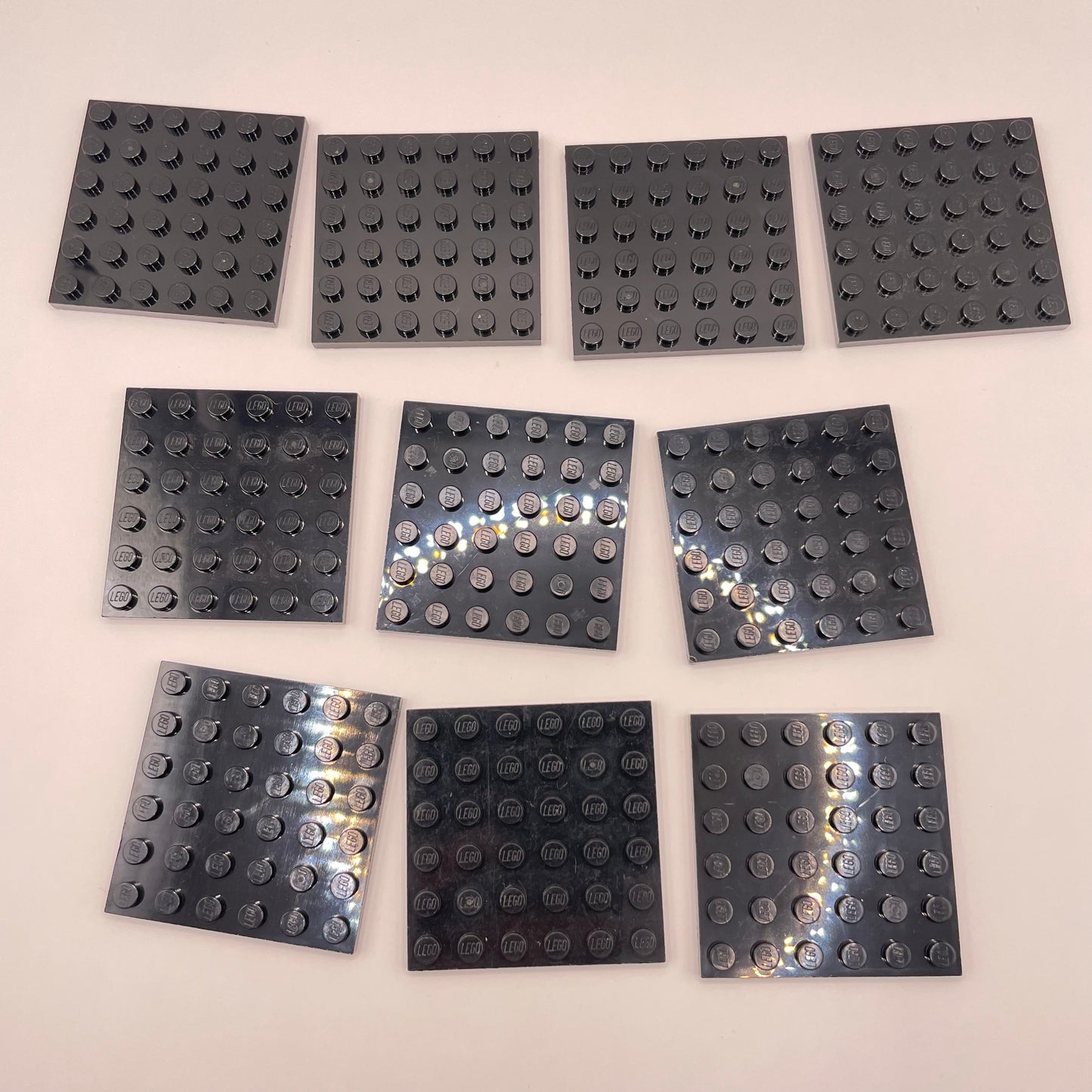 LEGO  6x6 Plates, Black, 10 Pieces