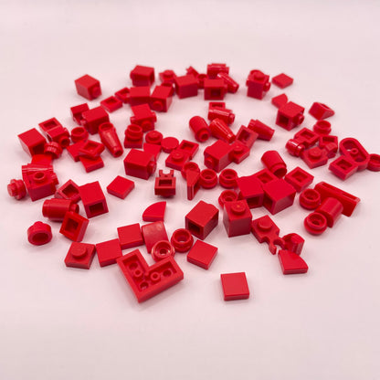 LEGO Greebling, Red, 100 Pieces