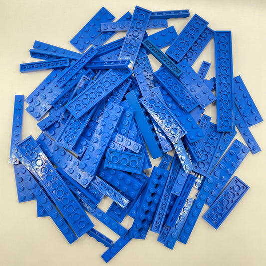 LEGO Blue, Long Plates, Approx. 140g