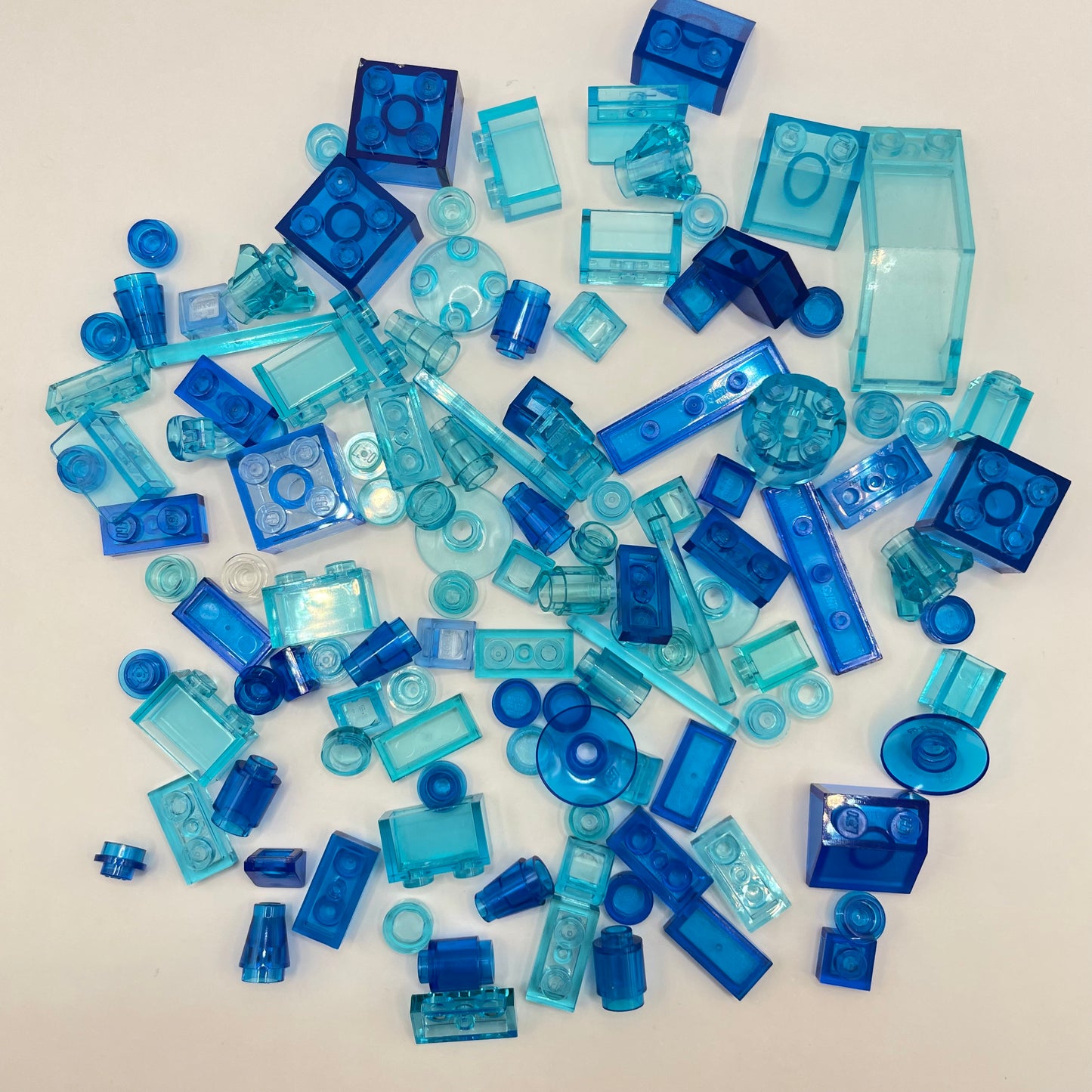 LEGO Mixed Transparent-Blue, Mixed Pieces, Approx. 40g