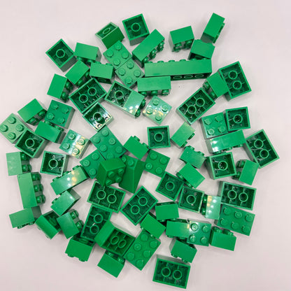 LEGO 2x Bricks, Green, Approx. 100g