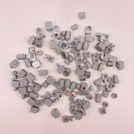 LEGO Greebling, Light Bluish Grey, 100 Pieces