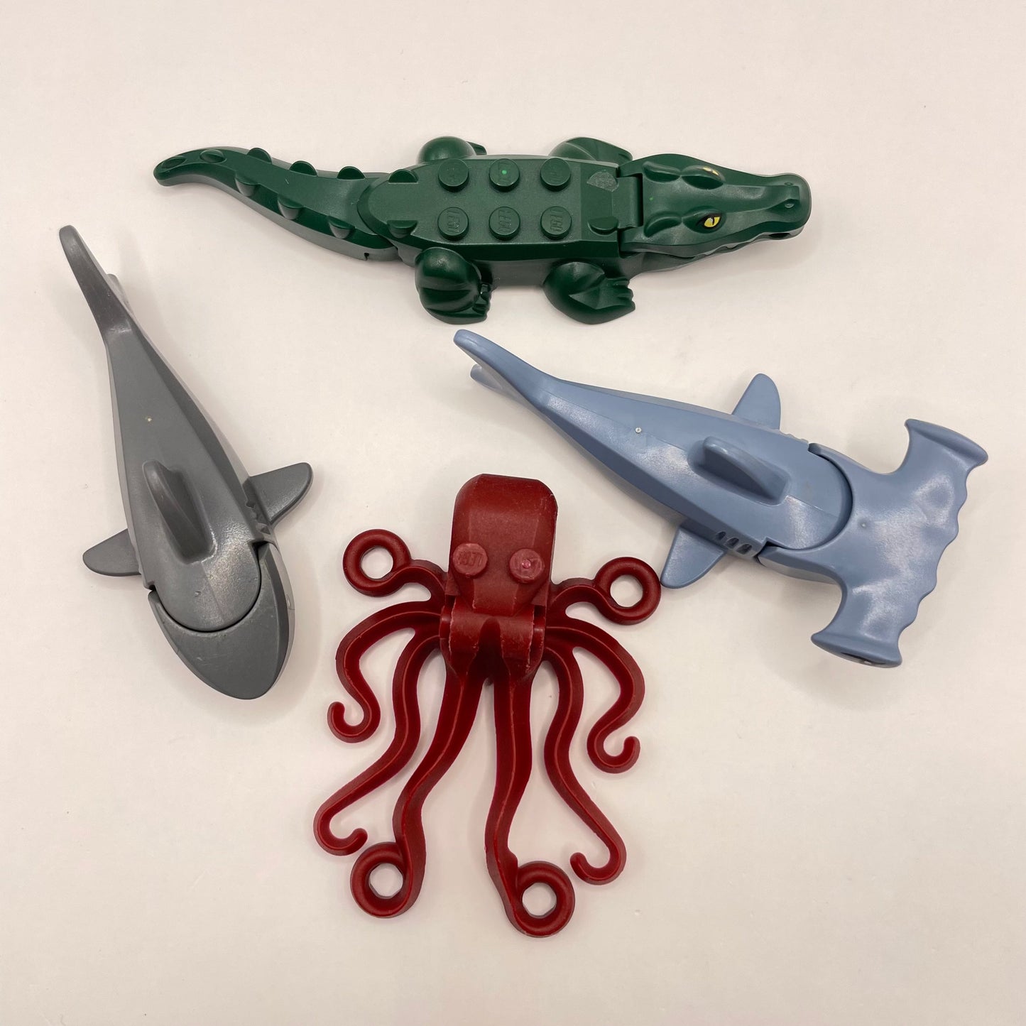 LEGO Water Animals, Sharks, Octopus, Crocodile, 4 Pieces